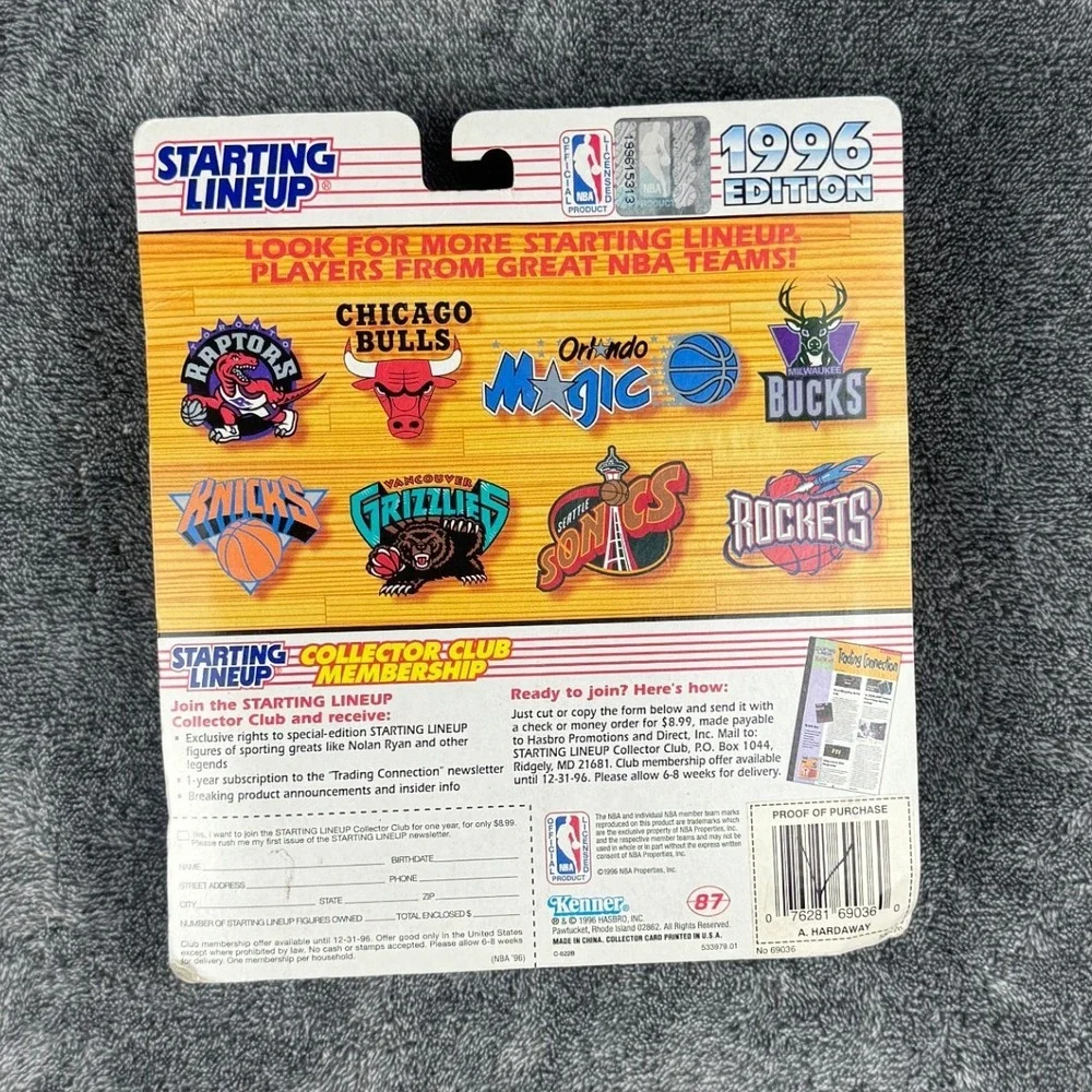 1996 Kenner Starting Lineup Anfernee Penny Hardaway Orlando Magic Figure‎ & Card